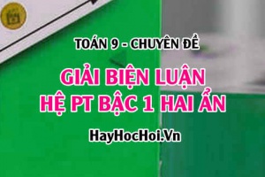 Giải biện luận hệ phương trình bậc nhất 2 ẩn theo tham số m và Bài tập vận dụng - Toán 9 chuyên đề